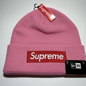 Supreme | Accessories | Supreme Pink Big Logo Beanie | Poshmark